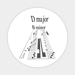 Music D Major B Minor Magnet